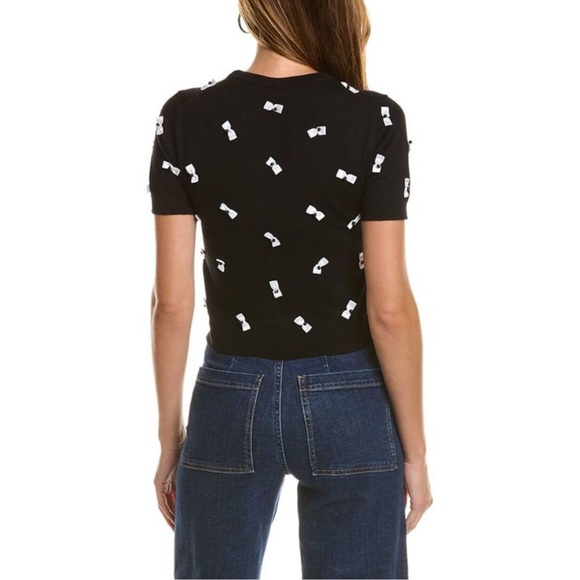 Alice and Olivia Ciara Bow Embellished Sweater - Picture 2 of 12